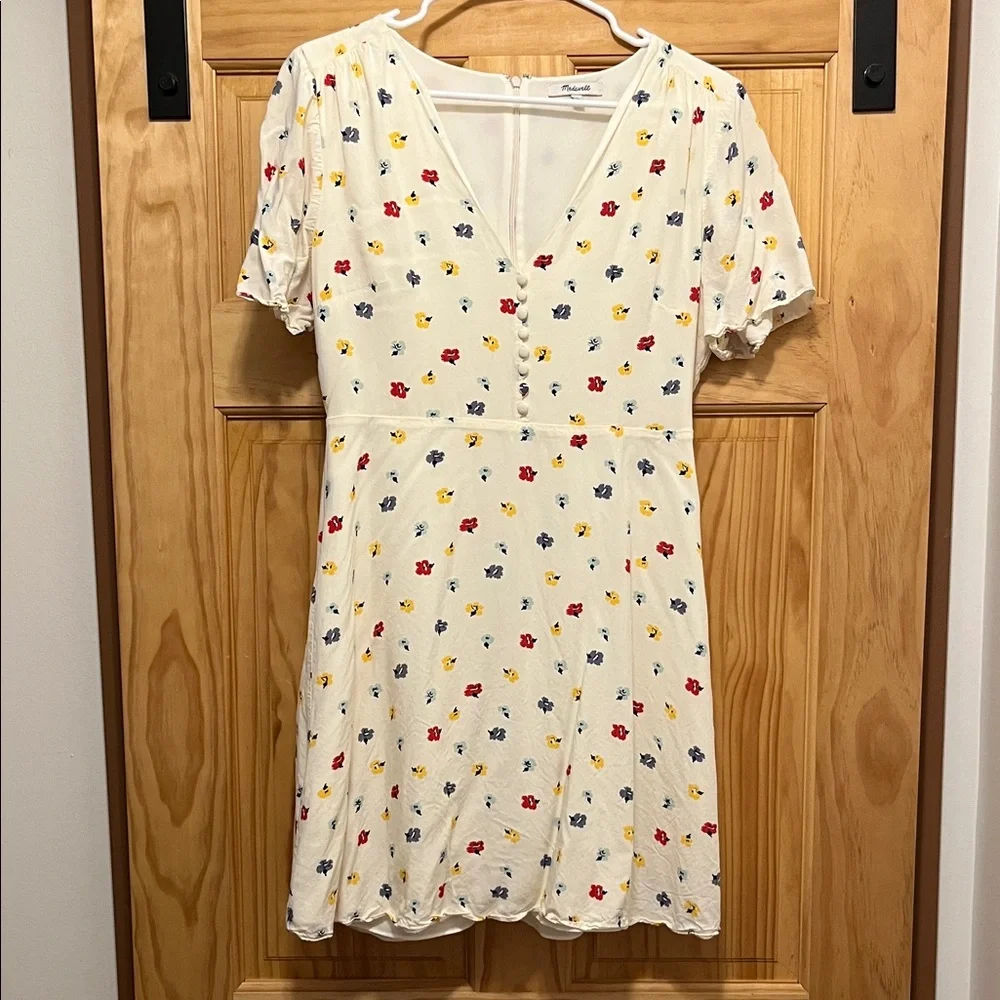Madewell Cream Floral Dress - Picture 2 of 5